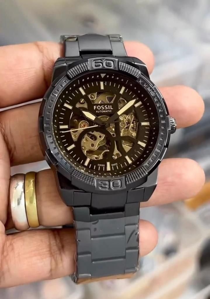 Alternative view of Fossil Black Metal Automatic