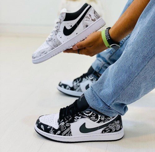 Alternative view of Branded Retro 1 Low Monochrome Splatter Black White