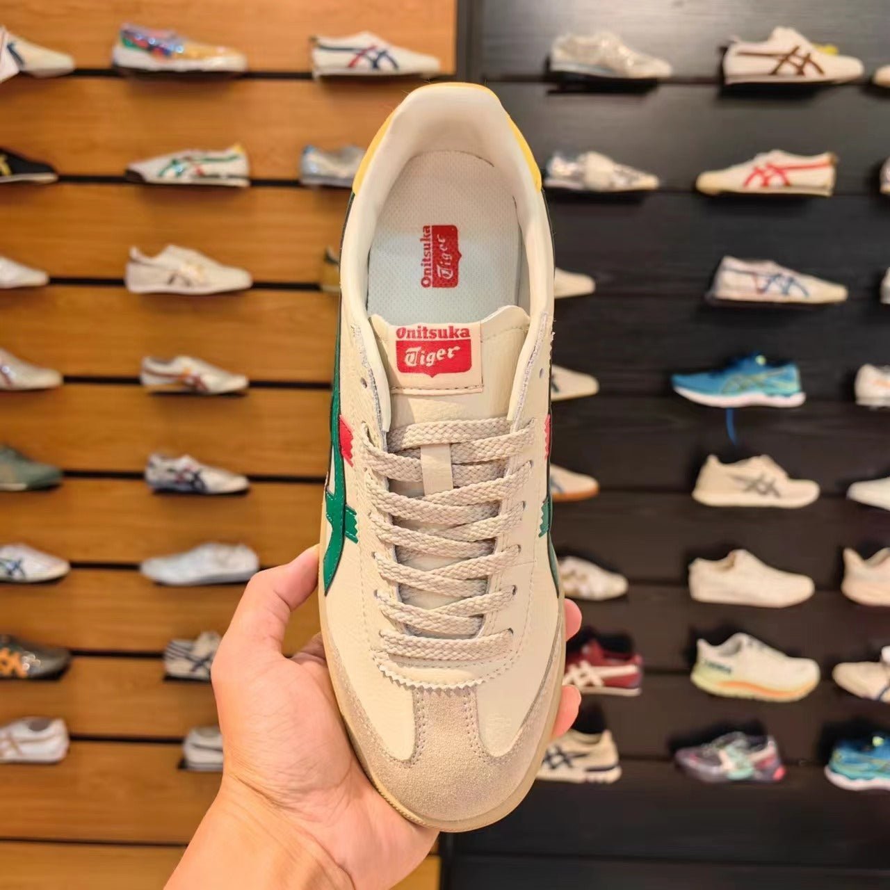 Alternative view of Branded Tiger Sneakers Tokuten  Beige Green Red