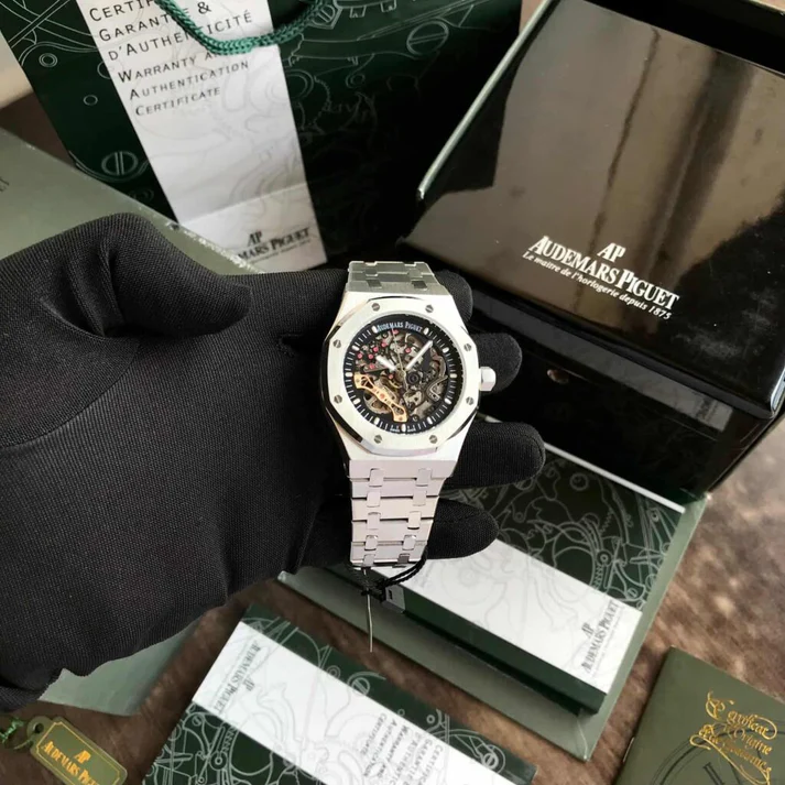 Audemars Piguet Skeleton AP Royal Oak Silver Skeleton Metal - Image 4
