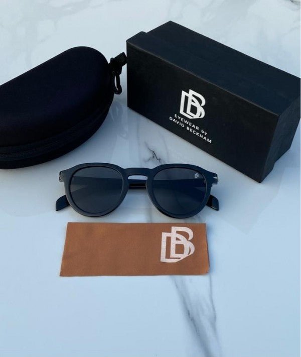 Branded Db Round Full Black Sunglasses (With Original Kit) - Image 4
