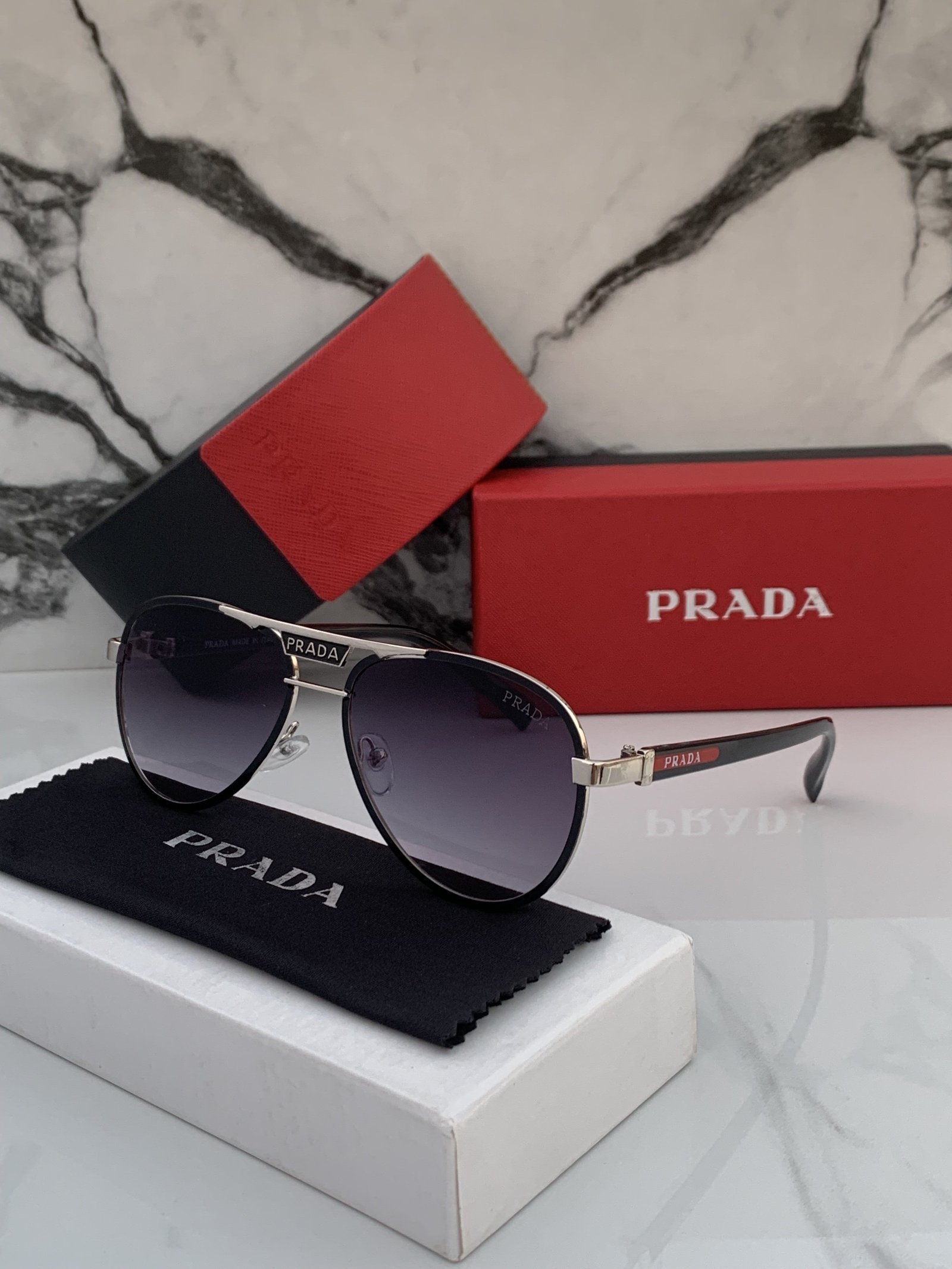 Branded PDA 5147_silver_black Sunglasses (With Original Kit) - Image 4