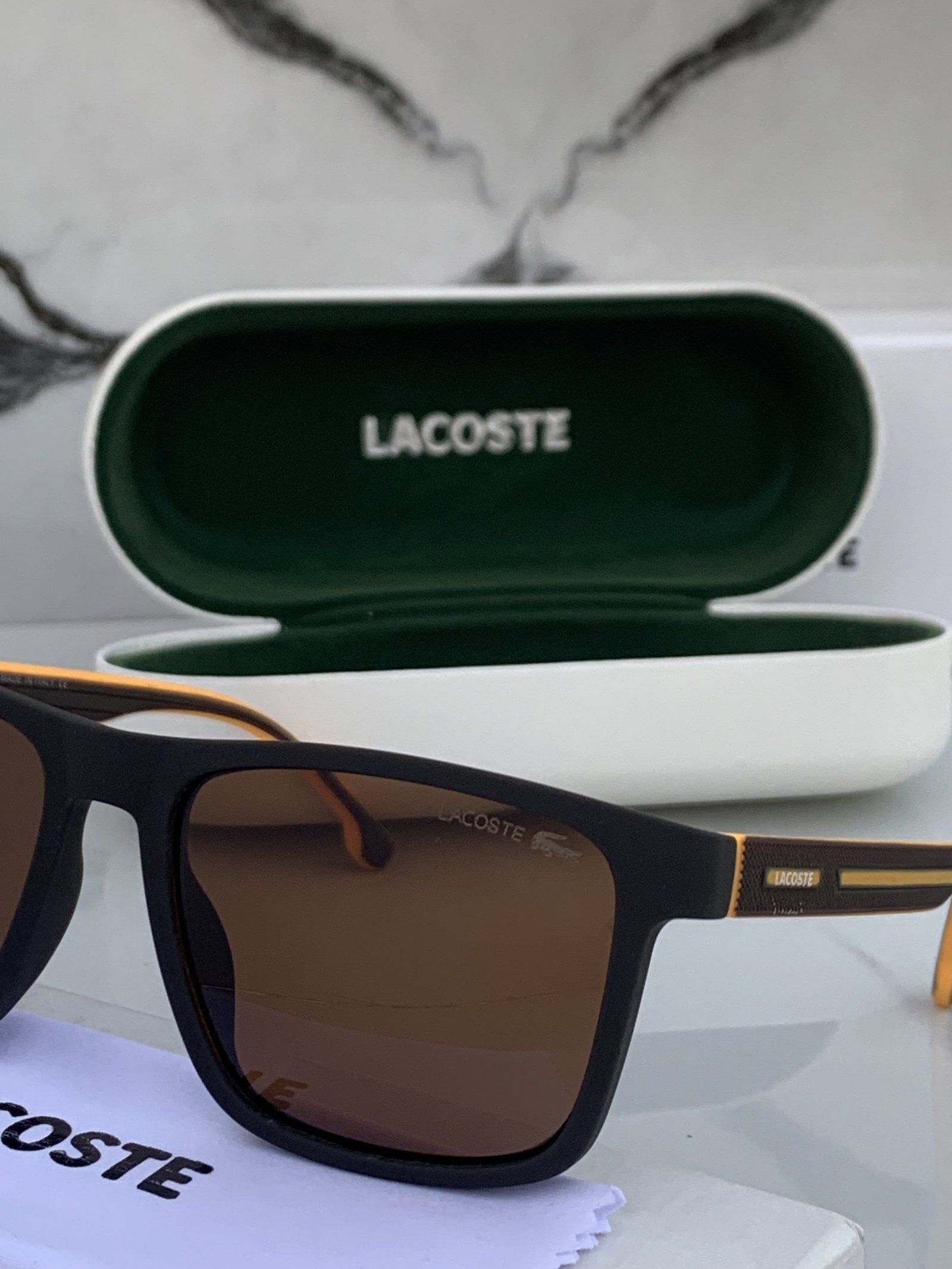Branded LCOSTE Sunglasses Brown (With Original Kit) - Image 4