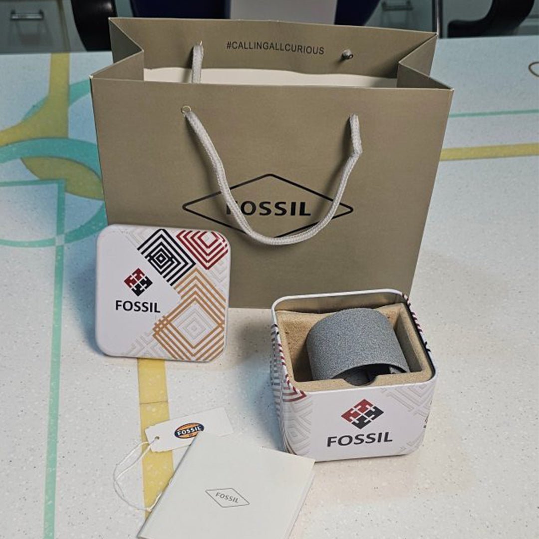 Alternative view of Fossil Grant Leather Belt Black Copper Watch Copy