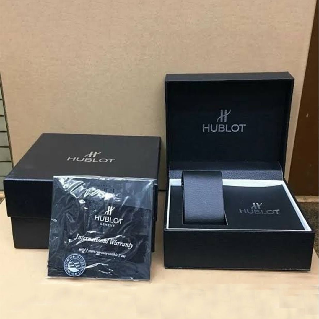 Hublot Brown Black Dial Leather Belt Watch - Image 5