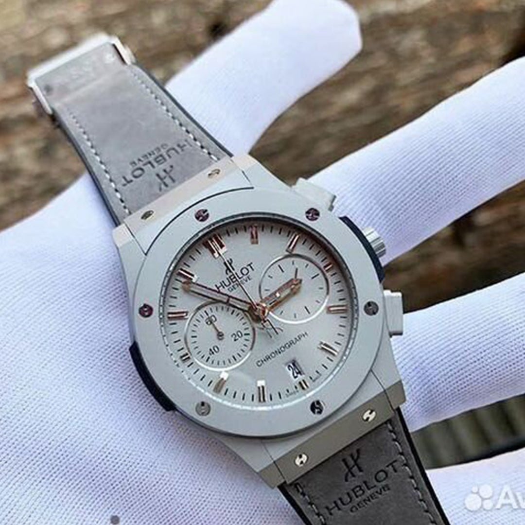 Hublot Grey Leather Belt Rohit Sharma Watch - Image 4