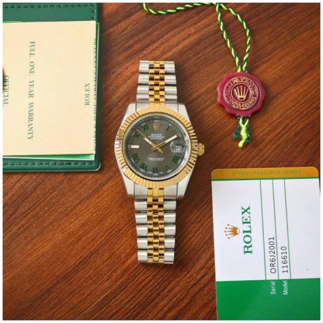 Rolex Datejust Dualtone Grey Dial Metal Watch B - Image 3