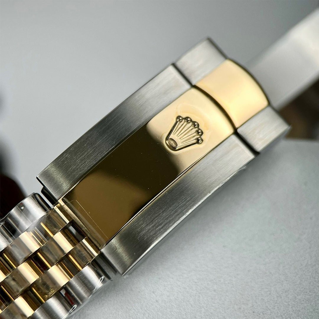 Rolex Datejust Gold Silver Gold Dial Metal Watch - Image 4