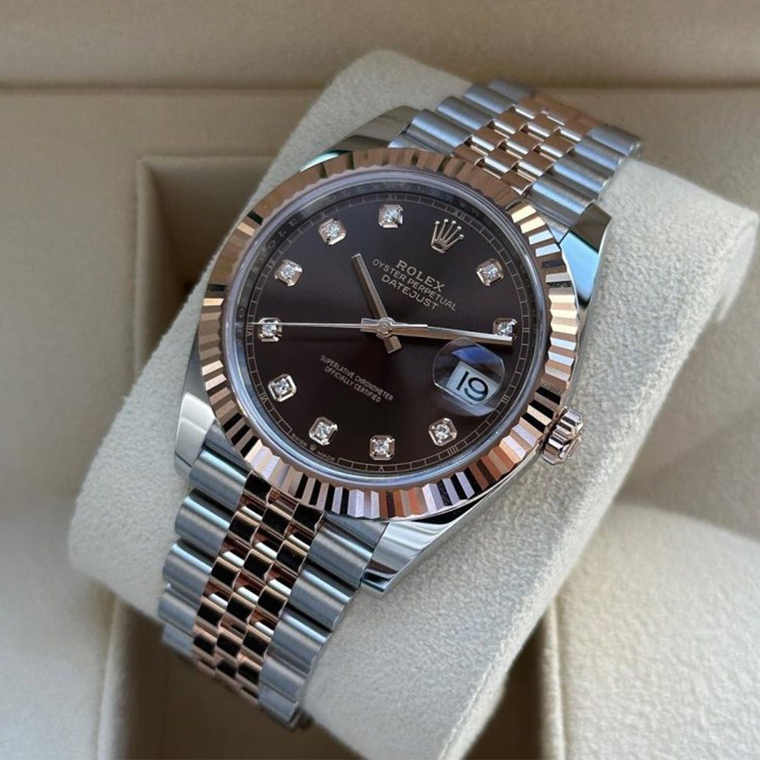 Alternative view of Rolex Datejust Rosegold Gold Diamond Metal Watch