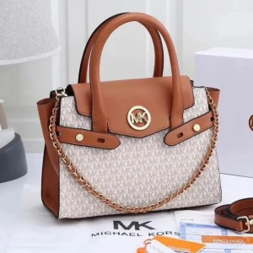 Alternative view of Branded MK CARMEN MD FLAP SATCHEL SHOULDER BAG (BZ)