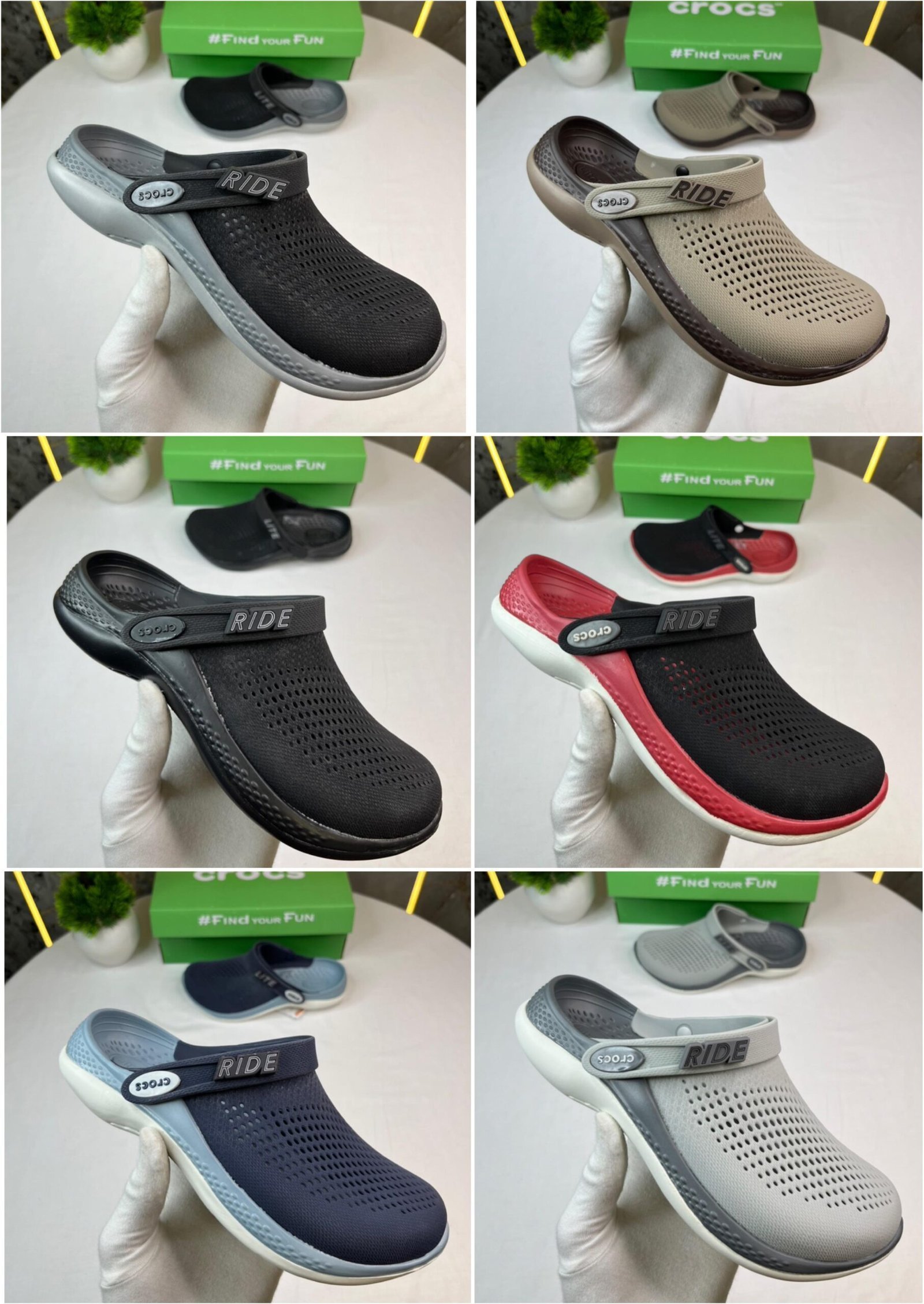 Alternative view of CROCS  LITERIDE 360 CLOGS ( BLACK  & GRAY )