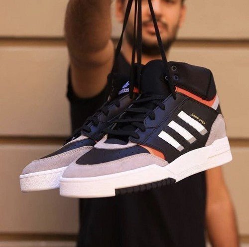 Alternative view of Branded Drop Step High Black White