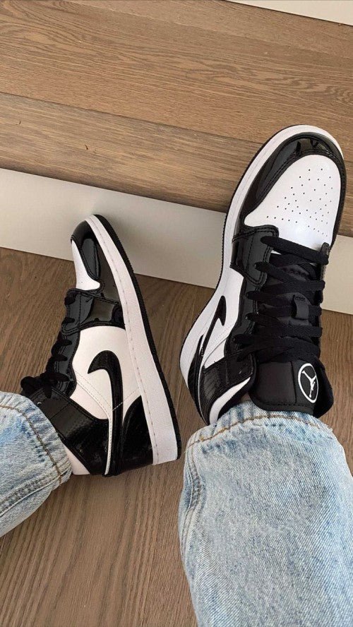 Alternative view of Branded Aj 1 Mid Carbon Fiber Black White For Mens
