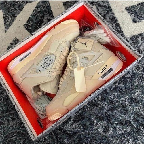Alternative view of Branded Aj Retro 4 off white Cream Sail Semi UA With OG Box For Mens