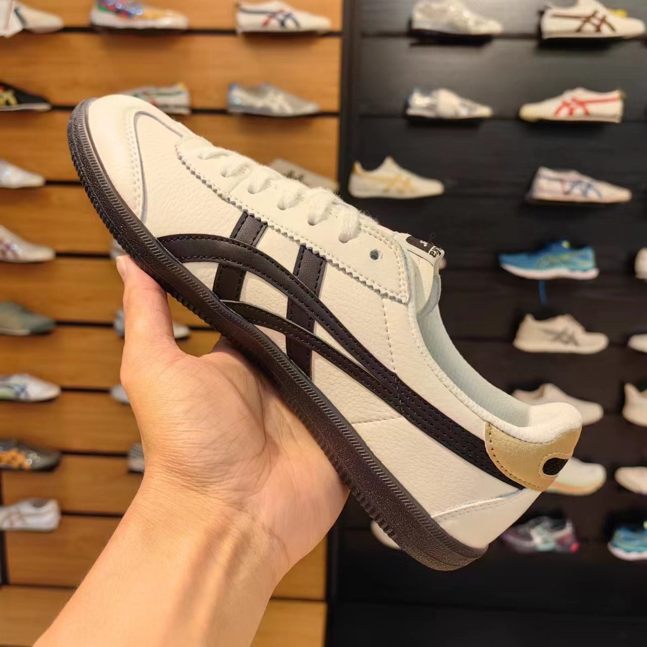 Alternative view of Branded Tiger Sneakers Tokuten  Cream Black