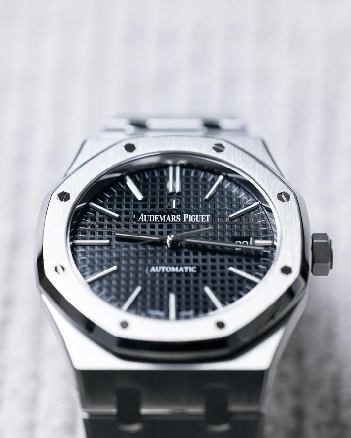 Alternative view of Audemars Piguet AP Royal Oak Silver Black Metal